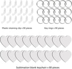 240Pcs Sublimation Keychain Blanks Double Sides 80 MDF Sublimation Keychains - Image 3