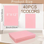 40 Pcs Stiff Felt Fabric Sheet for Crafts, 1mm Thick and 8”x12”Pink Felt Fabric - Image 2