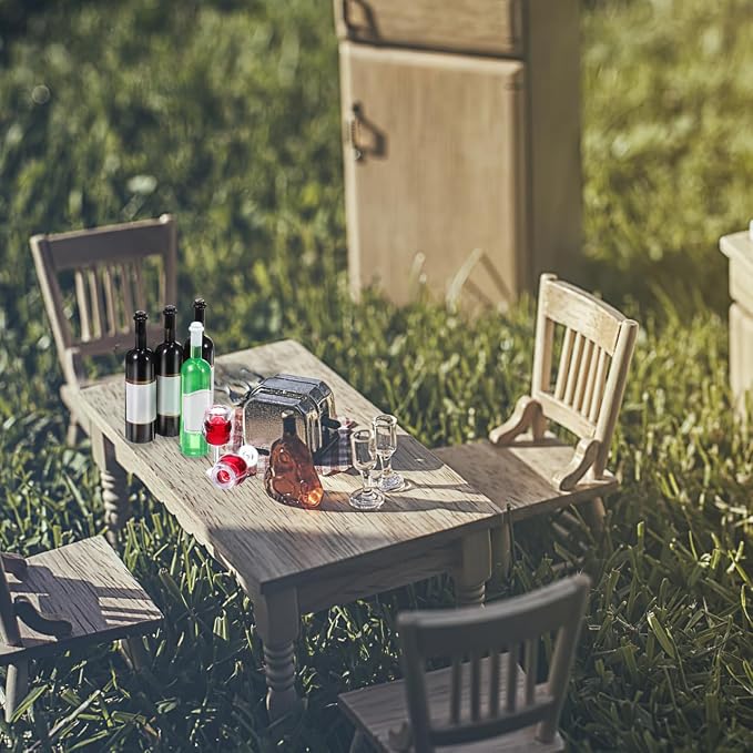 Homoyoyo Miniature Wine Glasses and Bottles Set 18pcs - Image 9
