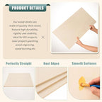 12 Pack 12 x 24 x 1/4 Inch-6mm Thick Basswood Sheets - Image 4