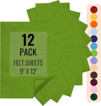 IONTACH 9" X 12" Felt Fabric Sheets 1.6mm Thick | Soft Felt by IONTACH