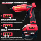 MONVICT 100W Cordless Glue Gun for Milwaukee 18V Battery, Upgraded Digital - Image 6