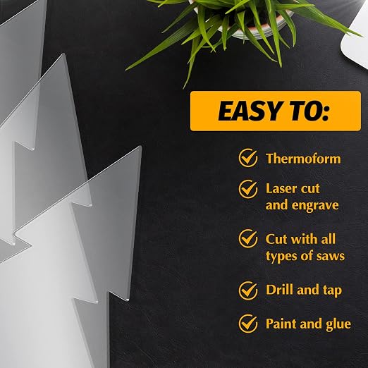 6 Pieces 2 mm Acrylic Sheet Transparent LED Film - Image 3