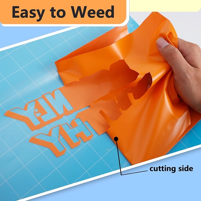 RENLITONG Orange Iron on Vinyl 12Inch by 13ft Roll Heat Transfer Vinyl - Image 4