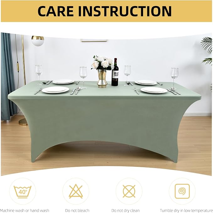 10-Pack 6ft Spandex Table Covers - Image 6