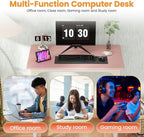 PayLessHere | 32 Inch Computer Desk | Pink | Office Desk - Image 5