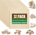 12 Pack Basswood Sheets 1/8x12x12 Inch by ESRICH