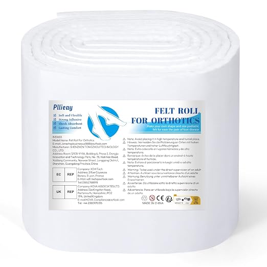 Pllieay Thickened Adhesive Felt Padding, 1/3" Thick 6" x 2.5yd Felt Pads | by Pllieay