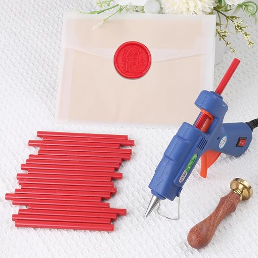 Red Sealing Wax Sticks, WASOHLING 20Pcs Glue Gun Wax Seal Sticks - Image 3