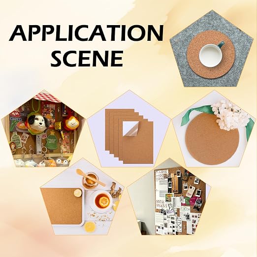 5 Pack Thin Cork Sheets 1mm Adhesive Cork Sticker Coasters 11.8x8.3in Thick - Image 7