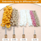 Pllieay Punch Needle, Wooden Punch Needle Tool, Adjustable Embroidery Punch - Image 3