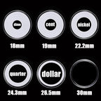 MUQING 240 PCS 30mm Plastic Coin Capsule Holder, 5 Sizes Protect Gasket Coin - Image 5