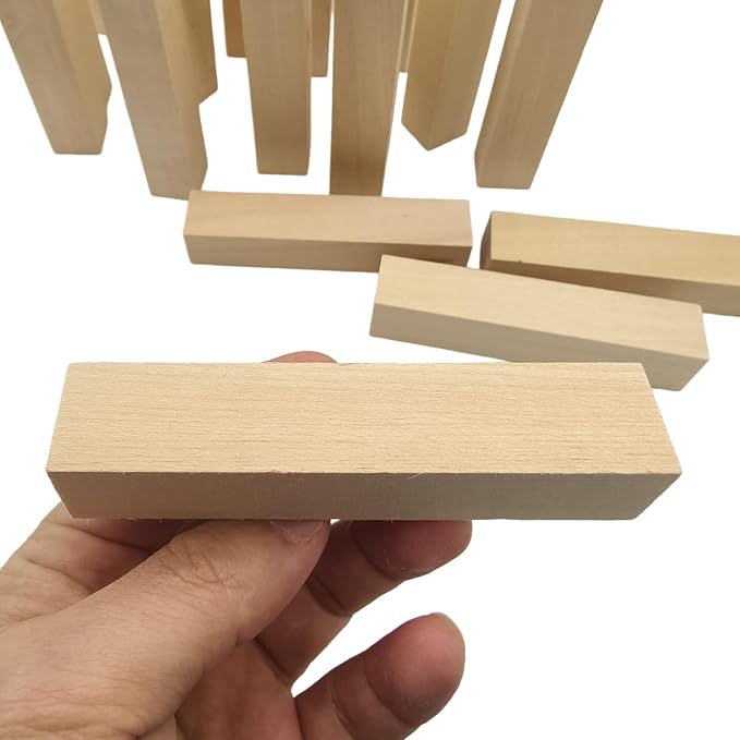 20PCS Basswood Carving Blocks, Whittling Wood Carving Kit, Unfinished Wooden - Image 4