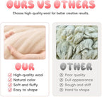 3.53oz Wool Roving: Needle Felting Wool White Roving Wool Felting Supplies Pure - Image 7
