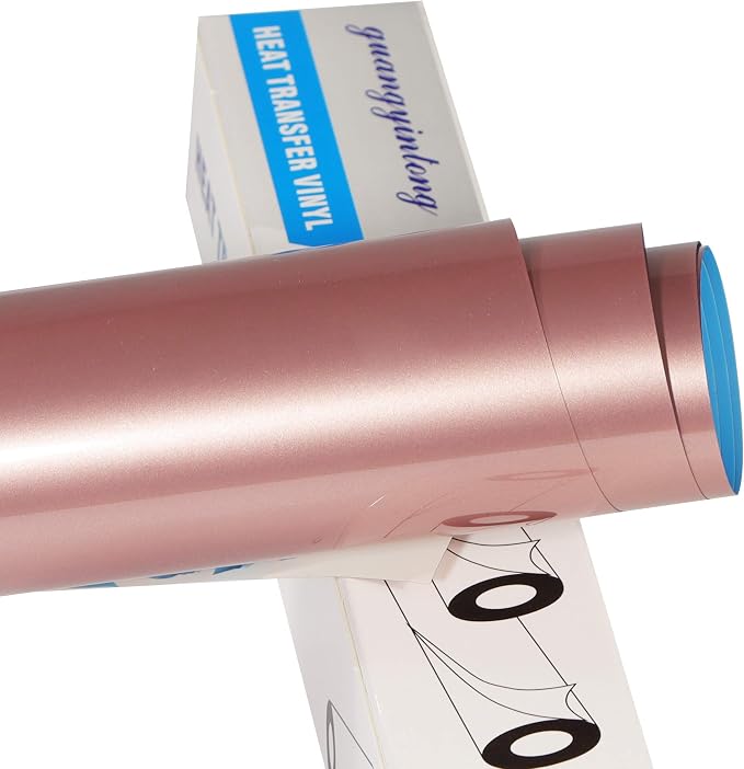 guangyintong PU Heat Transfer Vinyl Rose Golden HTV Rolls, Stretchy Thin Soft - Image 8