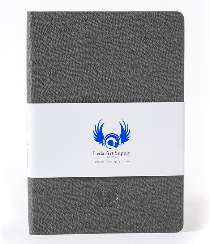Square-Shaped Sketchbook, 5.5 x 5.5 inches, Lays Flat Flexible Sketch Book by LedaArtSupply