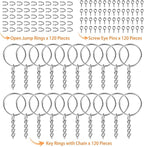 Keychain Rings for Crafts, Flasoo 360Pcs Keychains for Resin Include Key Rings - Image 2