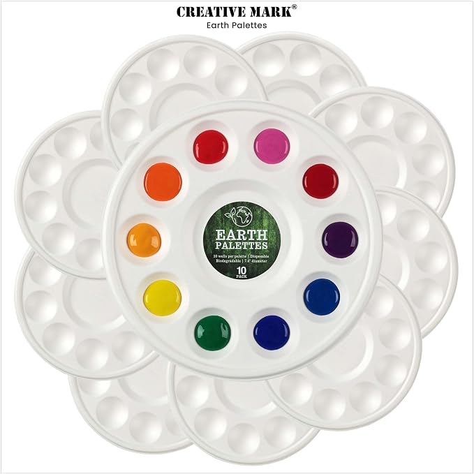 Creative Mark 50 Pack Disposable Paint Palette, 7-3/8" Diameter - Image 7