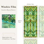Faux Stained Glass Effect Transparent Window Film, Decorative Window Cling - Image 5