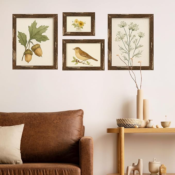 puthiac 8x10 Rustic Farmhouse Picture Frame, Warm Walnut, 1 Pack | Distressed - Image 6