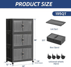 SAILUN 49Gal/195Qt Stackable Storage Bins Folding Collapsible Storage Bins - Image 7