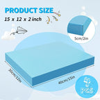 LuckyFoam Blue 4 Pack 15x12x2 inch Foam Sheets 2 Inch Thick | Polystyrene - Image 2