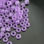Gxueshan 1000 Pcs Acrylic Plastic White Pony Beads 6x9mm Bulk Kandi Beads - Image 4