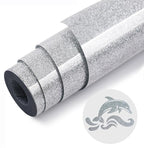 Silver Glitter HTV Heat Transfer Vinyl by WRTUUED