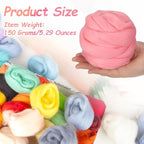 PATIKIL Wool Roving Yarn, 150G/5.3OZ Soft Felting Wool Pure Chunky Roving Yarn - Image 2