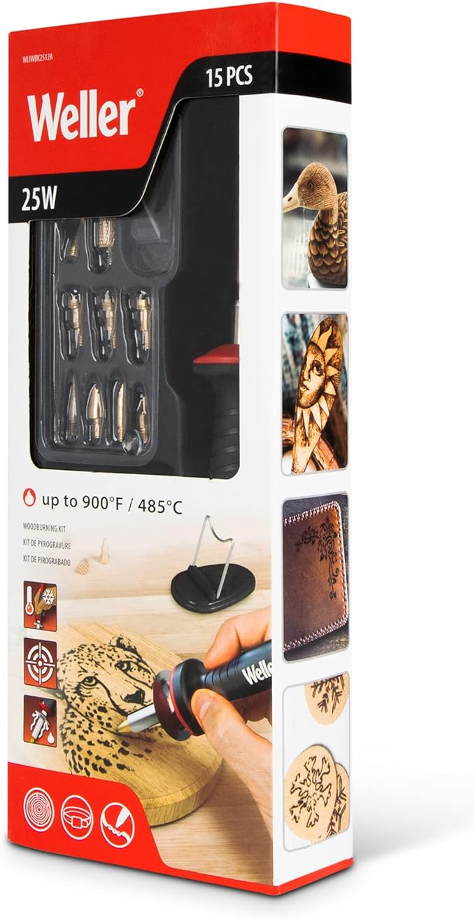 Weller Genuine 15 Piece 25W/120V Woodburning Kit | WLIWBK2512A - Image 6