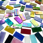 Rectangle Iridescent Glass Mosaic Tiles, 320 Pieces Colorful Stained Glass - Image 4