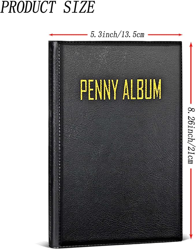 192-Pocket Penny Album, Compact Pressed Penny Collector Book, Durable Black - Image 3