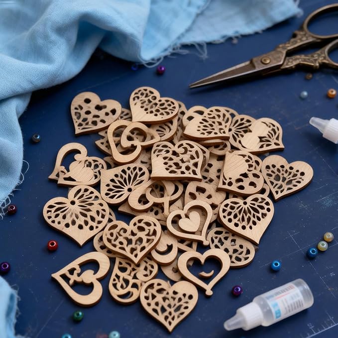 100 Pcs Unfinished Wooden Cutouts - Image 6