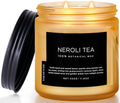 M&SENSE Neroli Tea Scented Candle - 11.6oz Natural Soy Wax Non Toxic 70-Hour Burn, 2-Wick Citrus Scent Candle for Stress Relief & Relaxation - Slow-Burning Home Fragrance Gift for Holiday