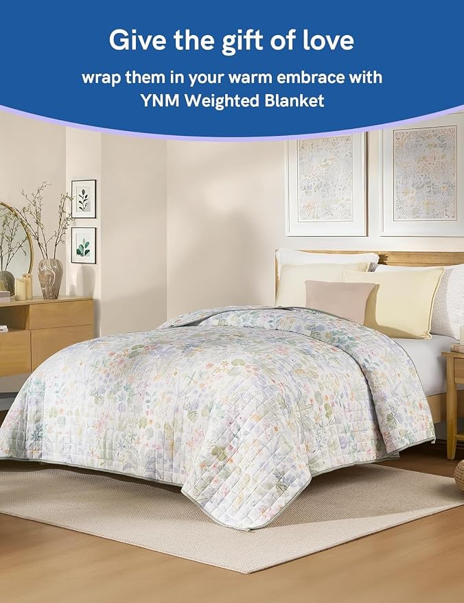 YnM 20lbs Weighted Blanket for Adults, Cooling Nylon/PE Heavy Bed Throw Blanket - Image 4