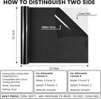 PU Heat Transfer Vinyl Black, 12In×20FT Iron on - Image 2