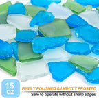 Keedolla 15 Oz Sea Glass for Crafts Seaglass Pieces Decor Flat Frosted Sea - Image 4