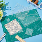 6Pcs Quilting Template Acrylic 0.98-5.91 Inch Clear Square Templates - Image 4