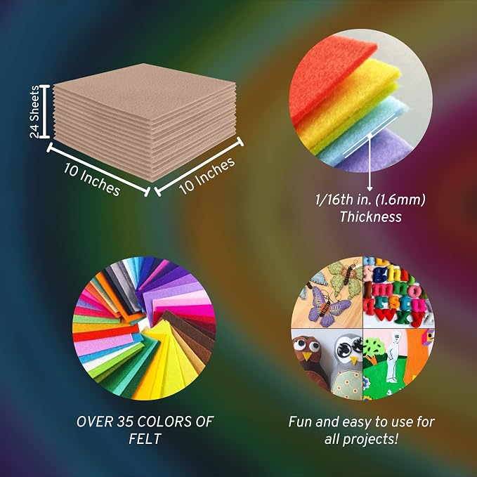 FabricLA Acrylic Felt Sheets for Crafts - Image 3