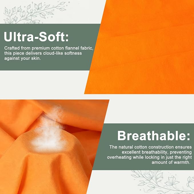 59”W Cotton Flannel Fabric, Super Soft 150GSM, Medium Weight Solid Arts & - Image 3