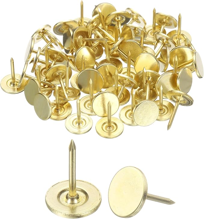 uxcell 150Pcs Upholstery Tacks, 11mmx15mm Flat Head Thumb Tack Decorative by uxcell