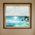 IVN Stained Glass Window Film Beach Design 39.3x17.7inch Window Privacy Film - Image 4