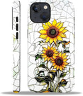 ZHEGAILIAN Case for iPhone 14 Plus, Sunflower Faux Stained Glass Effect Durable by Home