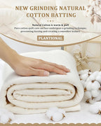 PLANTIONAL Grinding Natural Cotton Quilt Batting: 47-Inch x 59-Inch Light - Image 3