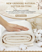PLANTIONAL Grinding Natural Cotton Quilt Batting: 59-Inch x 79-Inch Light - Image 3