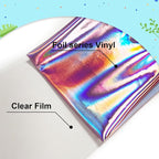 Sheet Metallic Foil Heat Transfer Vinyl olographic Pink 12Inch*6Ft, Bundle - Image 3