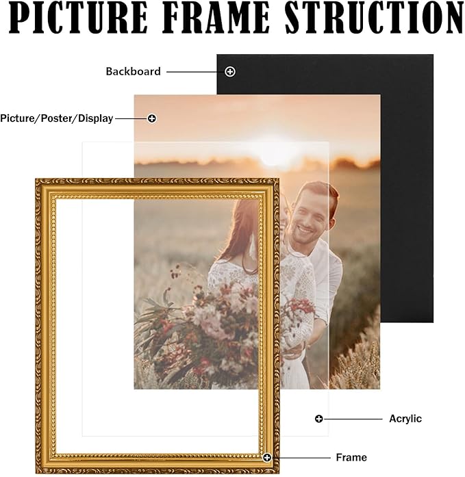 5×7 Picture Frame Gold, Picture Frames - Image 3