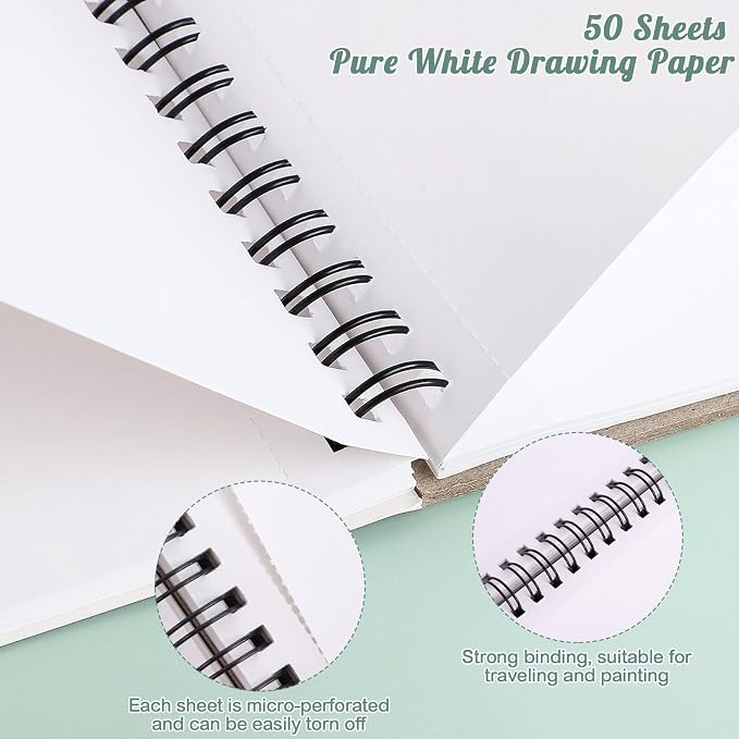 50 Sheets Marker Paper Pad, 11×14 Inch Bleedproof Art Sketch Pad, 73lb/120gsm - Image 3