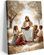Jesus With Children Canvas Wall Art Jesus Teaching Children picture Wall Decor by wallart