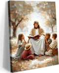 Jesus With Children Canvas Wall Art Jesus Teaching Children picture Wall Decor by wallart